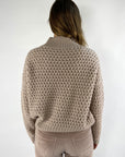 FFC - 12028 | 1081 - Pull opst kraag wol cashmere - beige