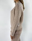 FFC - 12028 | 1081 - Pull opst kraag wol cashmere - beige