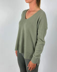 FFC - 8031 | 808 - Pull wol cashmere saliegroen