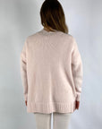 FFC - 13104 | 1301 - Cardigan lang wol/cashmere - zachtroze