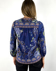 Hale Bob Mavie shirtblouse jersey met print – Navy
