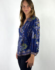 Hale Bob Mavie shirtblouse jersey met print – Navy