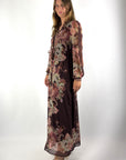 Hale Bob Isolde chiffon jurk met print – Wine
