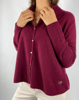 Hemisphere - 2521331HG-4 - Cardigan polokraag cashmere - chianti
