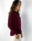Hemisphere - 2521331HG-4 - Cardigan polokraag cashmere - chianti