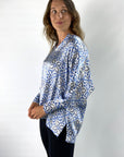 Hemisphere - 242FARATA6 - Shirtbloes victorian print - blauw