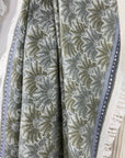 Hemisphere - NIB-CWF 252B - Sjaal bloem cashmere/wol - groen/blauw