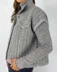 Hemisphere - 252CSQ558-17 - Gillet mouwloos knopen - lichtgrijs