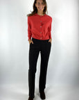 Hemisphere 2621336GR-4 korte cashmere cardigan – Risk Red