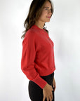 Hemisphere 2621336GR-4 korte cashmere cardigan – Risk Red