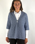 Hemisphere 2625735-4 cardigan wol cashmere met ruit – Denim Blue