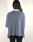 Hemisphere 2625735-4 cardigan wol cashmere met ruit – Denim Blue