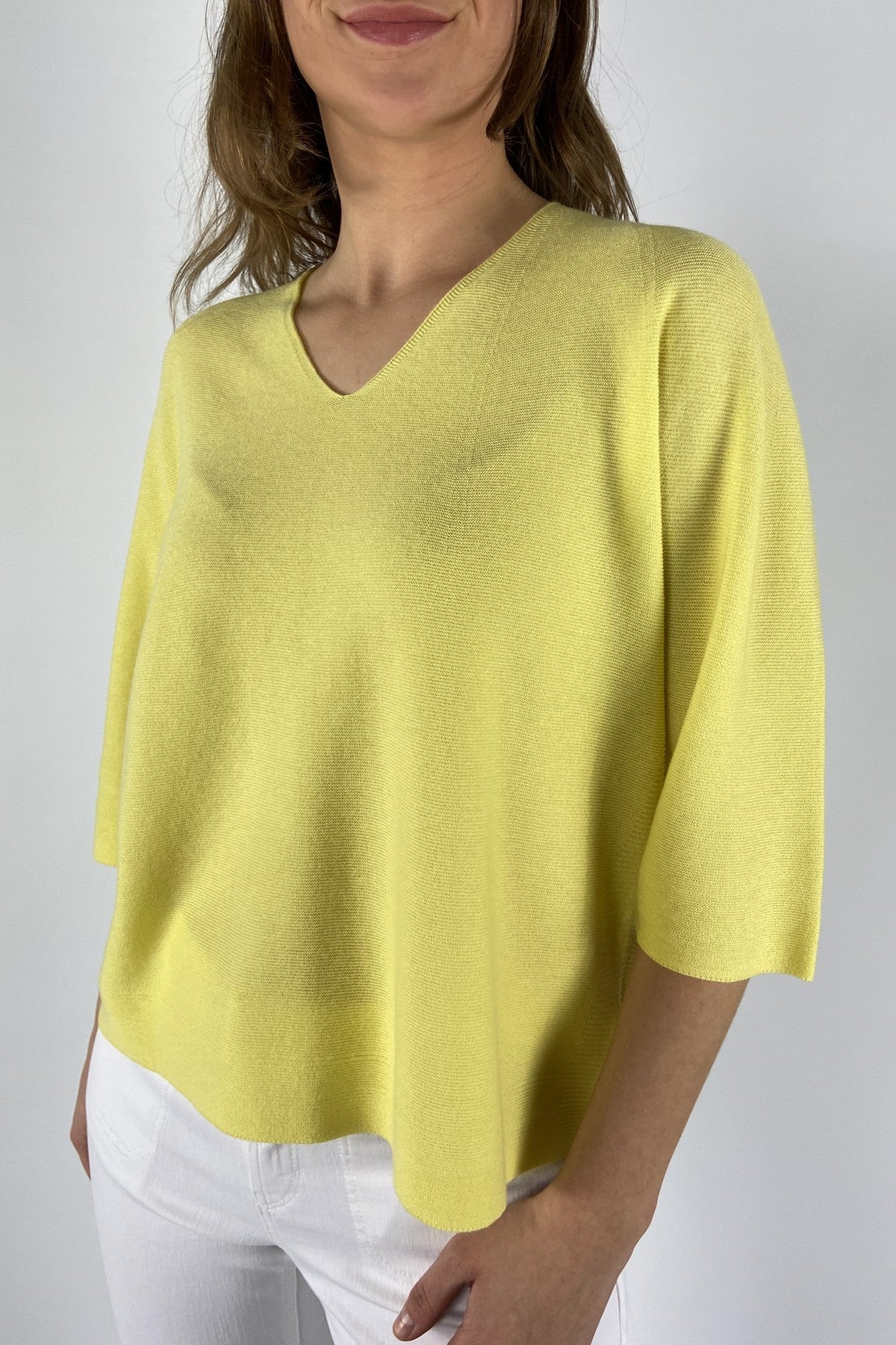 2610413-4-Hemisphere detail van het 14gg breiwerk met kleine ribbel in de kleur geel. Snelle verzending naar NL, BE en DE.