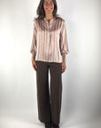 Hemisphere Faneli 262FANELI-6 zijden blouse – Roze Beige