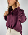 Hemisphere - 2526HELLA-5 - Bloes zijdestretch - burgundy