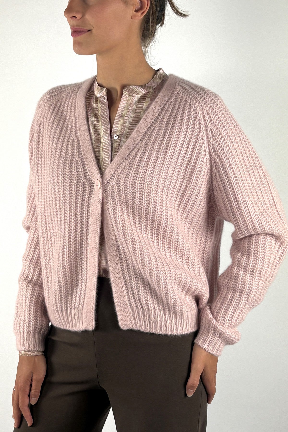 Hemisphere 262C504-17 cardigan kasjmier katoen – Powder Blush