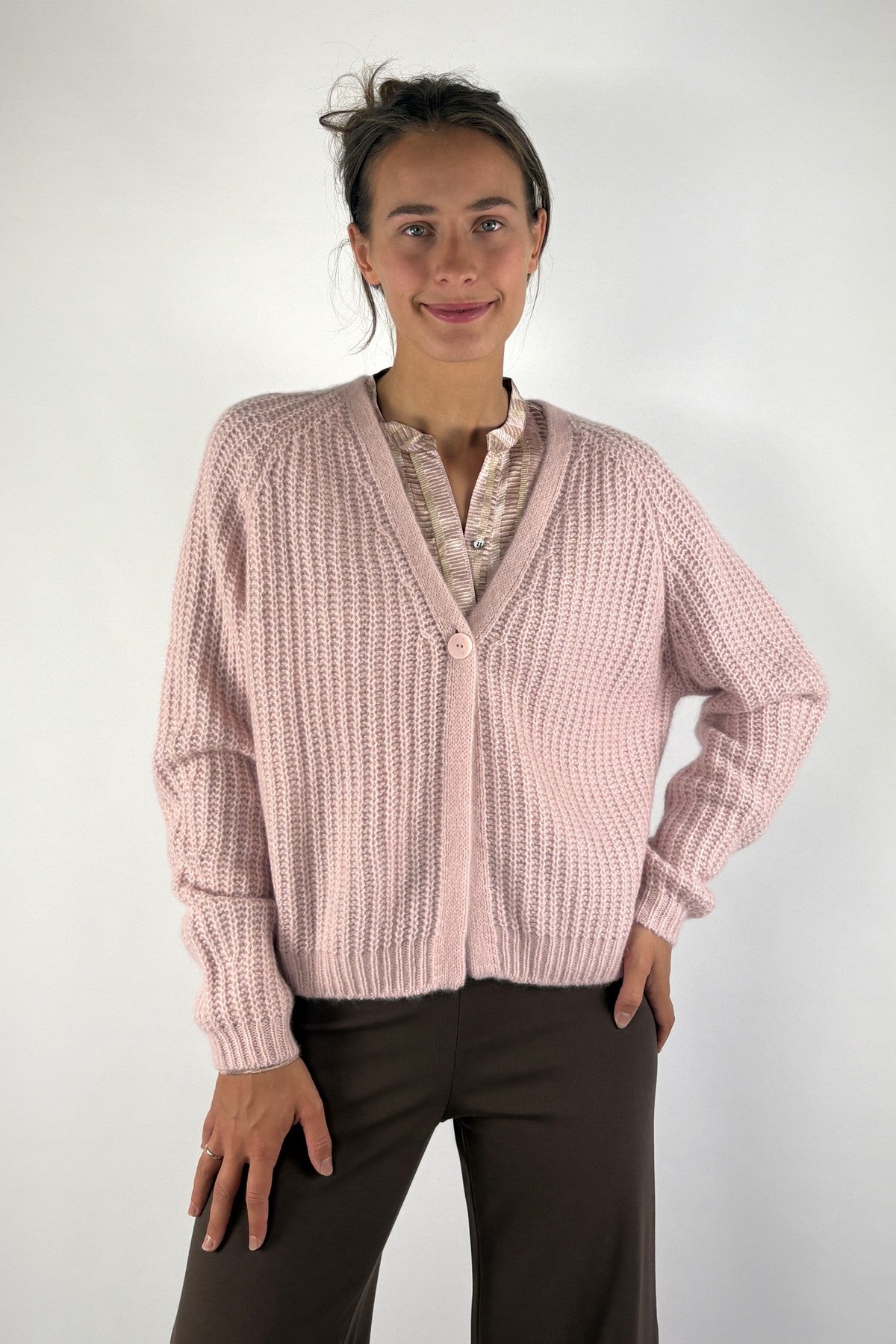 Hemisphere 262C504-17 cardigan kasjmier katoen – Powder Blush