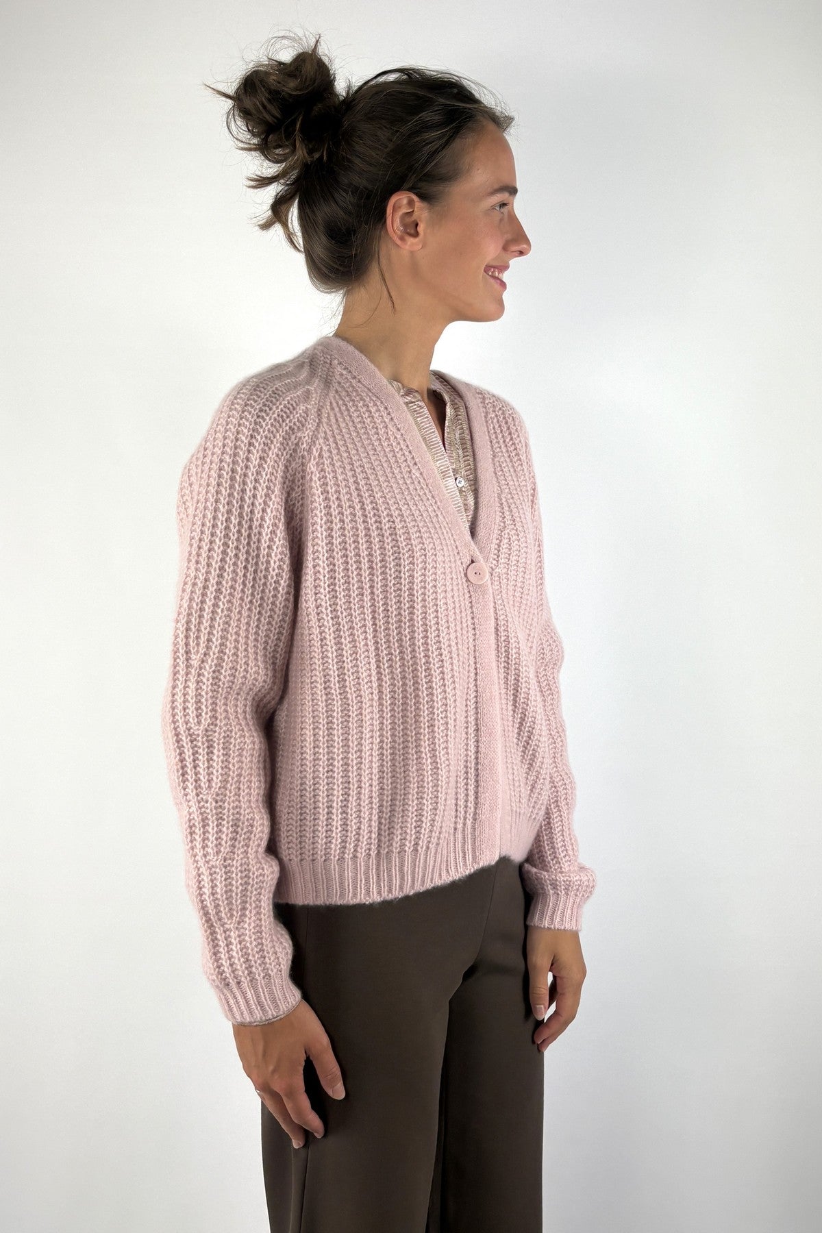 Hemisphere 262C504-17 cardigan kasjmier katoen – Powder Blush