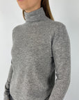 Hemisphere - 2521358SL-4 - Pull rolkraag 100% cashmere - middengrijs