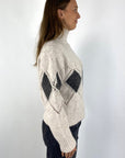 Hemisphere - 252C556RG-17 - Pull ruitpatroon bicolor - beige anthraciet