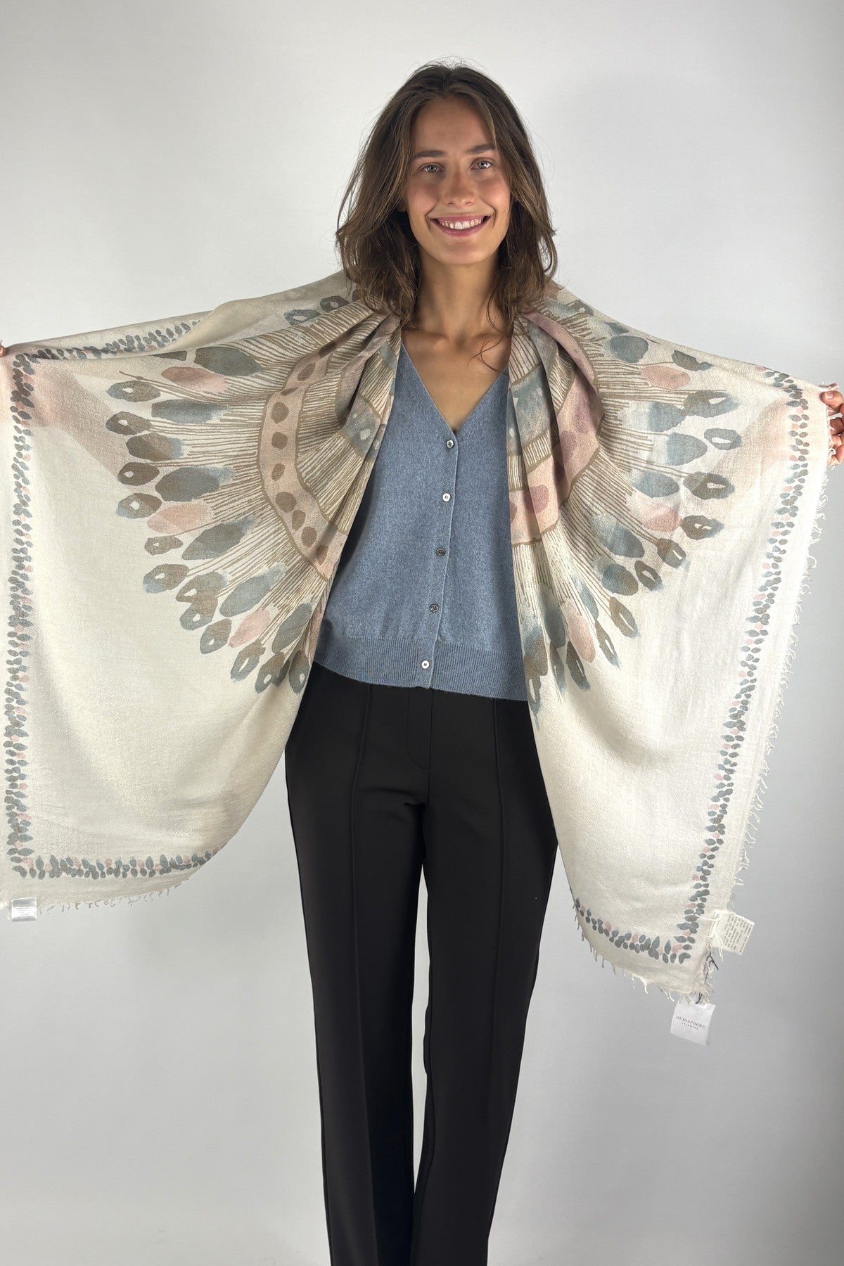 Hemisphere PROUND-CSMQ cashmere-zijden sjaal – 262A