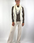 Hemisphere NIDA-TR sjaal 100% kasjmier – Off-White