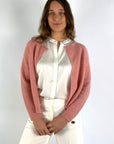 Hemisphere - 251C521-17 - Gillet cashmere katoen - rose desert