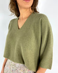 Hemisphere - 2510429LX-4 - Pull los V zijde cashmere - olijf