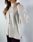 Hemisphere - 2525702-4 - Cardigan V wol/cashmere - white cloud