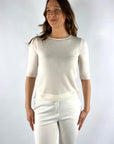 Anneclaire - D0975 001 - Sweatertrui katoenmix - ecru