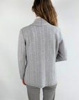 D'exterior - 57131 | Perla Granito - Blazer ruit cashmere grijs wit