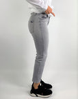 Cambio - Piper short 9221 - Jeans met pailletdetail grey denim