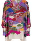 Ivi Collection - 2320 1031 - Shirtbloes flower fields paars groen