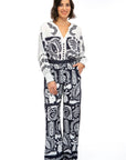 IVI - Lion tunic - Tuniekbloes lion print - blue white