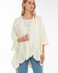 IVI - Solid knit cape - Poncho - off white