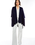 IVI - Solid knit cape - Poncho - navy