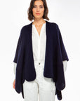 IVI - Solid knit cape - Poncho - navy