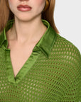 Marc Cain Pullover mit Ajourmuster und V-Ausschnitt – AC 41.35 M25 | 526