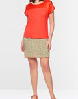 Marc Cain Shirt aus Seide und Jersey Tomatenrot – AC 48.44 J59 | 223