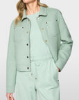 Marc Cain luxe omkeerbaar wollen jasje Silt Green – BC 12.06 W23 | 505