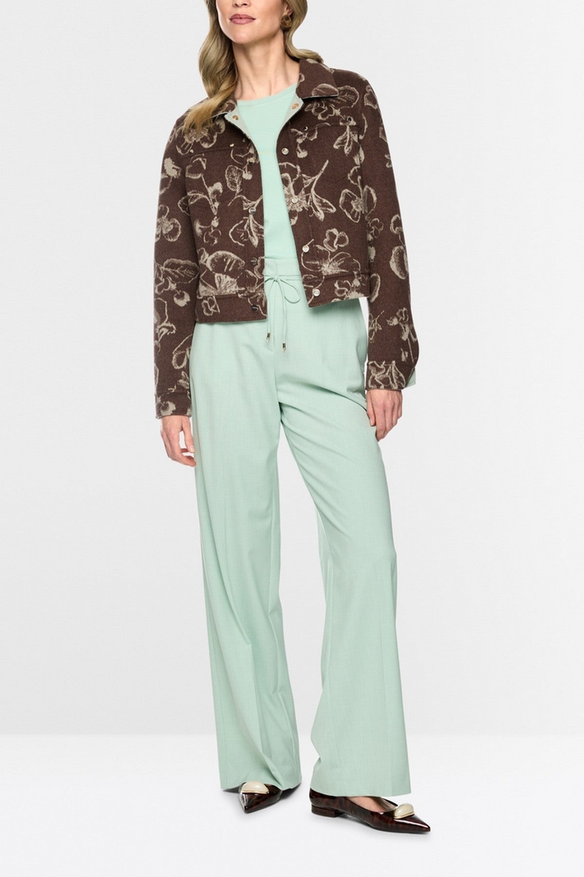 Marc Cain luxe omkeerbaar wollen jasje Silt Green – BC 12.06 W23 | 505