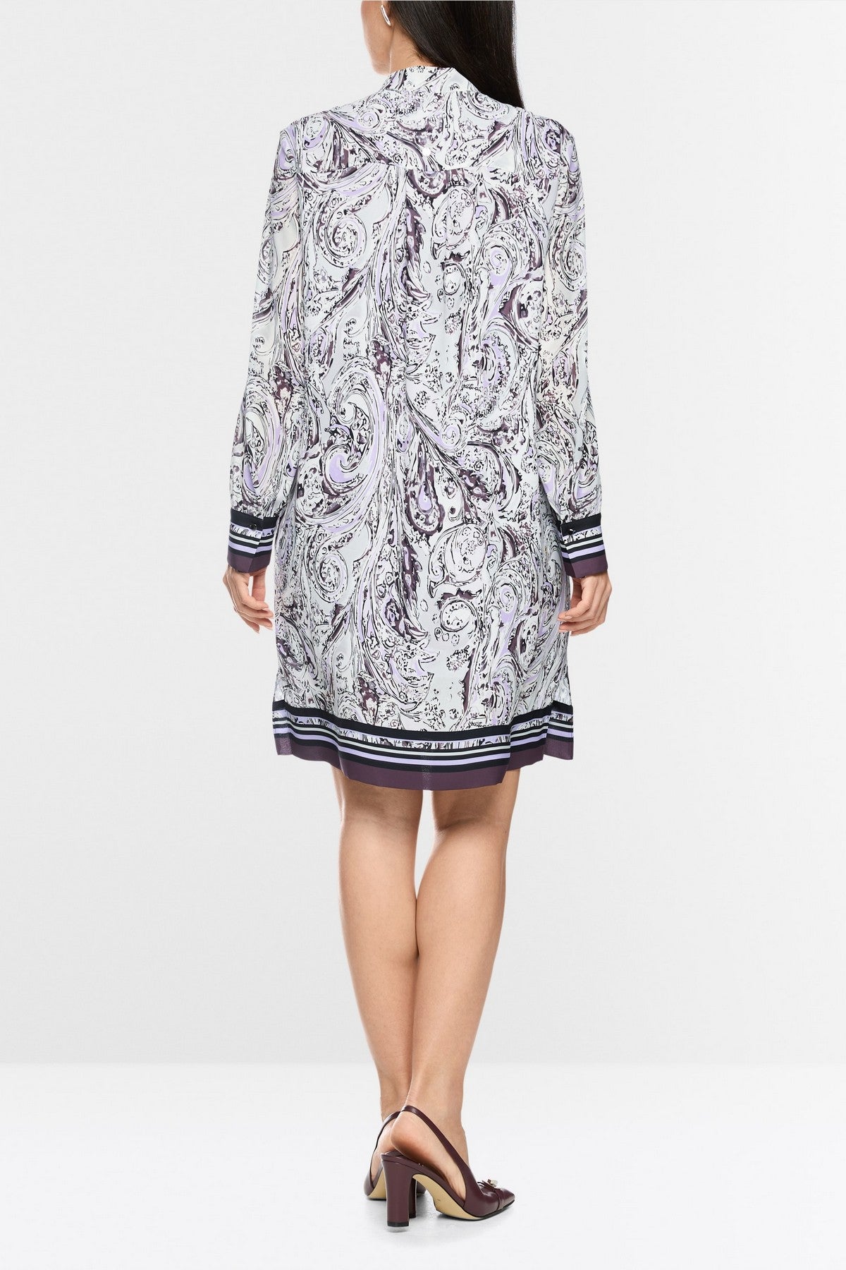 Marc Cain midi-jurk met grafische print – Purple Rose