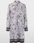 Marc Cain midi-jurk met grafische print in Purple Rose