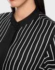 Marc Cain midi-jurk met grafisch patroon – Black and White