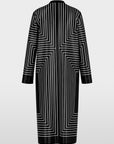 Marc Cain midi-jurk met grafisch patroon – Black and White