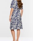 Marc Cain korte jurk met all-over print Midnight Sail – BC 21.15 J41 | 391
