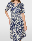 Marc Cain korte jurk met all-over print Midnight Sail – BC 21.15 J41 | 391