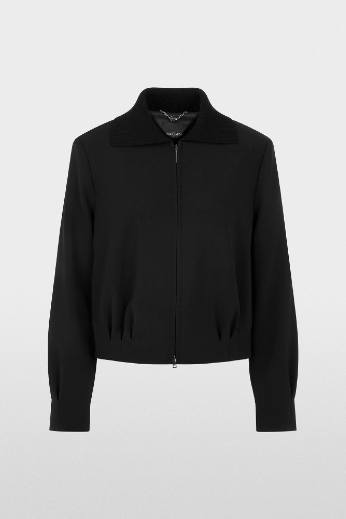Marc Cain blousonjasje met gebreide kraag in Black New
