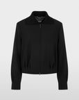 Marc Cain blousonjasje met gebreide kraag in Black New