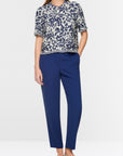 Marc Cain - BC 39.03 M02 | 112 - Cardigan kort print - WIT MARINE